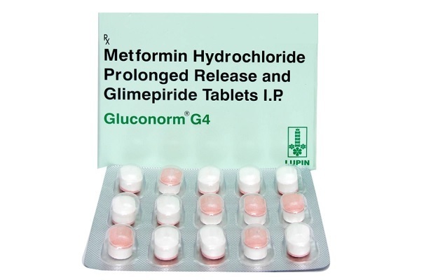 Metformin Hydrochloride Prolonged Release And Glimepiride - 1000 Mg & 4 Mg Tablets Ip, 10 X 15 Tablets Box | Recommended For Physician Direction, Refrigerate Storage