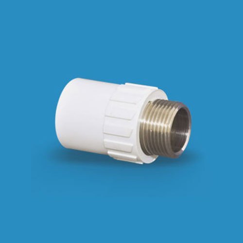 UPVC Reducer Brass MTA - Standard Diameter, White, Threaded Connection | ISO Certified, Cylindrical Shape, 1 Year Warranty