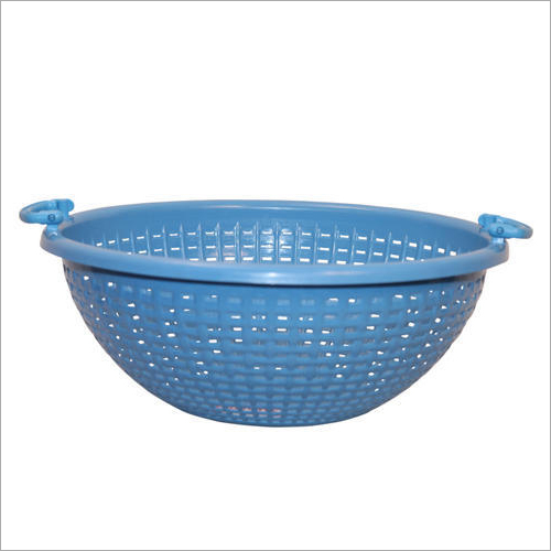 Round Plastic Basket - 22 Inch, Rigid Green, Yellow, Pink, Blue Options | Versatile for Home Use