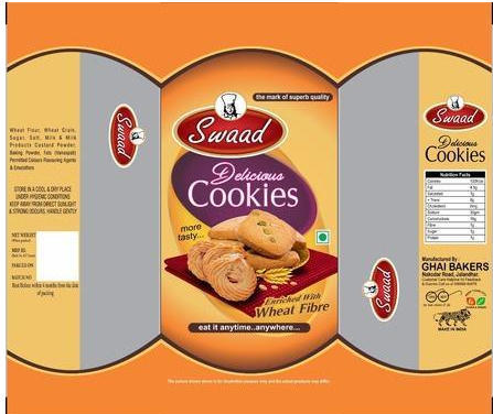 Biscuits Packaging Printed Pouch - Color: As Per Customer