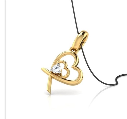 Real Diamond Kids Pendant - 18KT Yellow Gold, 0.03 Carat Round Brilliant Cut SI1 Clarity | Custom Made, Conflict Free, Certified Excellence, Ethical Sourcing