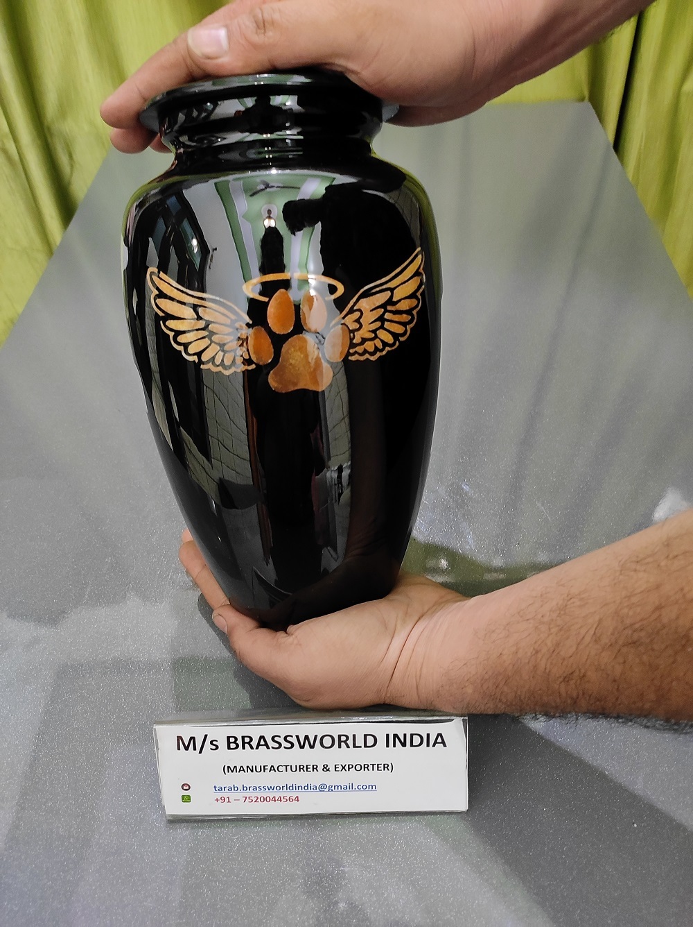 Aluminum Reminded Memorial Hand Painted Funeral Urn For Dog Ashes Funeral Supplies