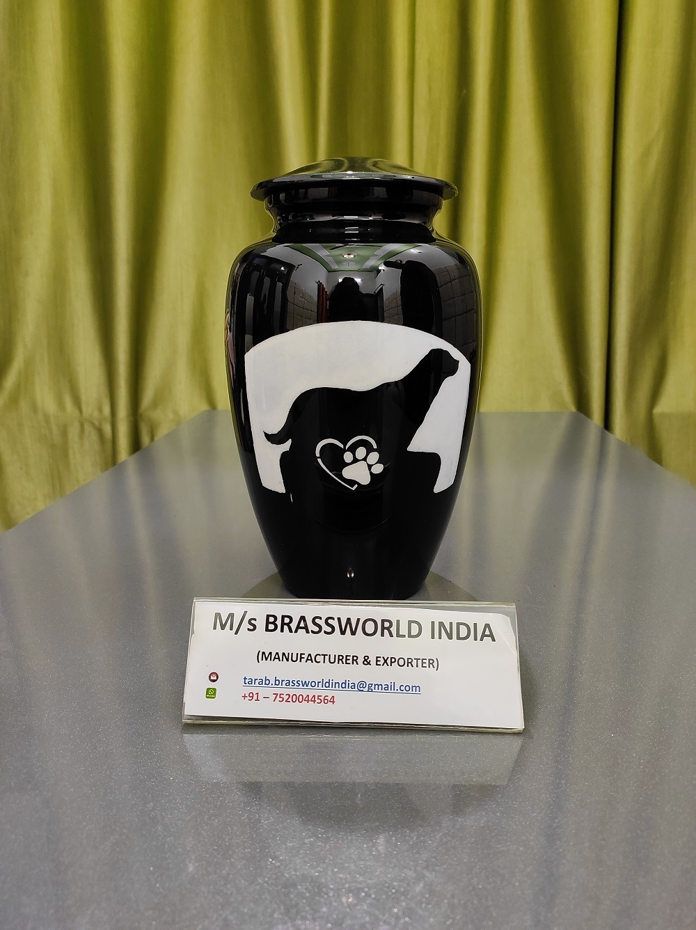 Aluminum Reminded Memorial Hand Painted Funeral Urn For Dog Ashes Funeral Supplies