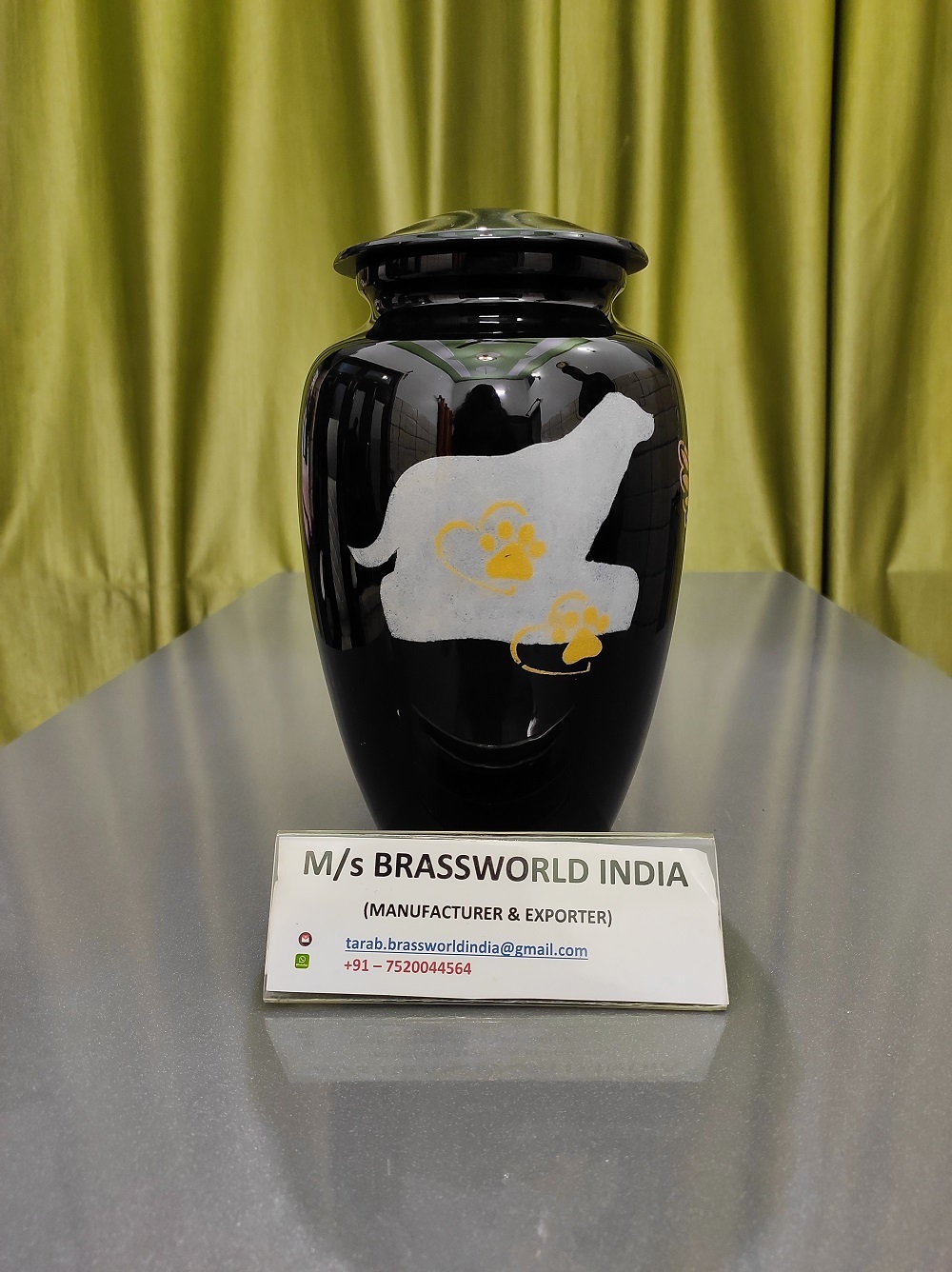 Aluminum Reminded Memorial Hand Painted Funeral Urn For Dog Ashes Funeral Supplies