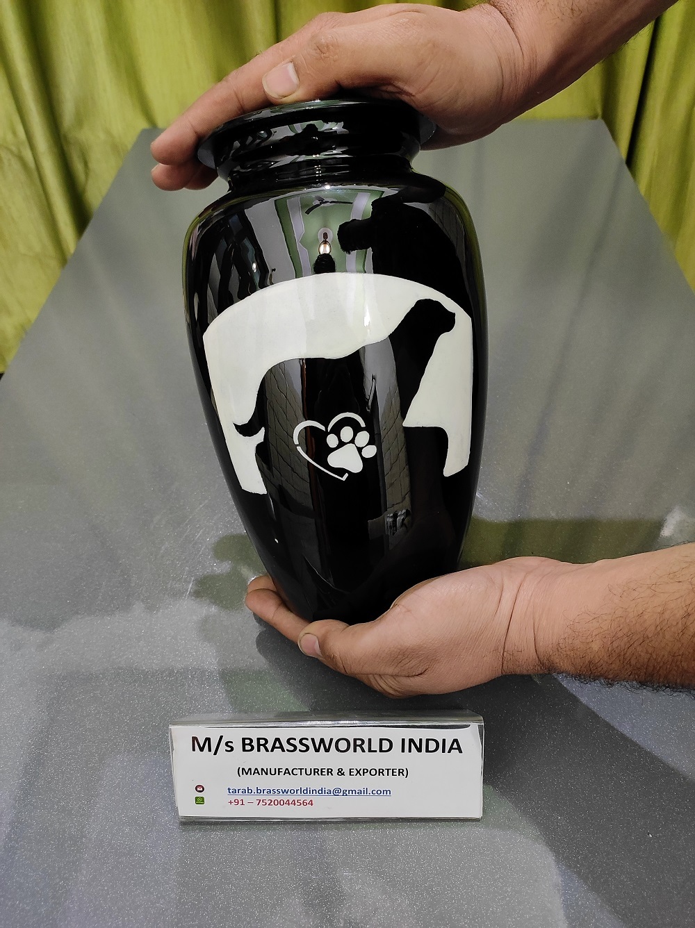 Aluminum Reminded Memorial Hand Painted Funeral Urn For Dog Ashes Funeral Supplies