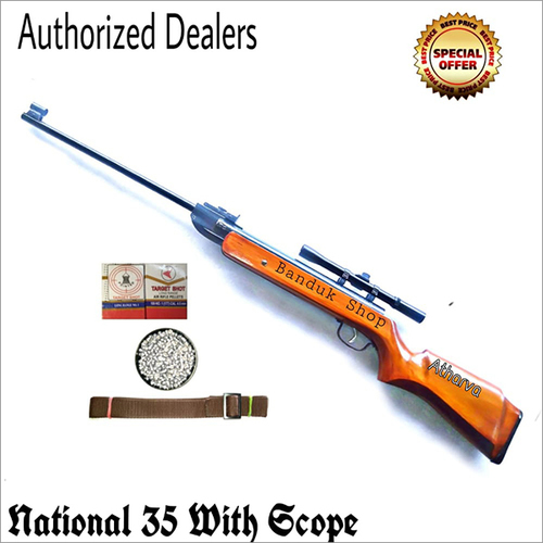 National 35 Air Rifle With Scope - Material: Metal