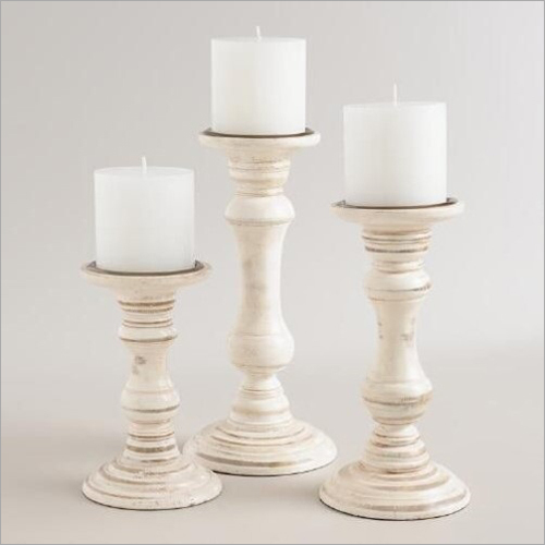 Wood M0006 Wooden Candle Stands