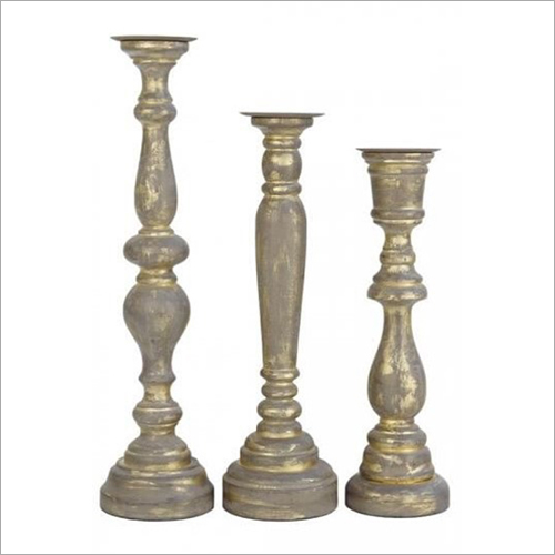 Wood M0006 Wooden Candle Stands