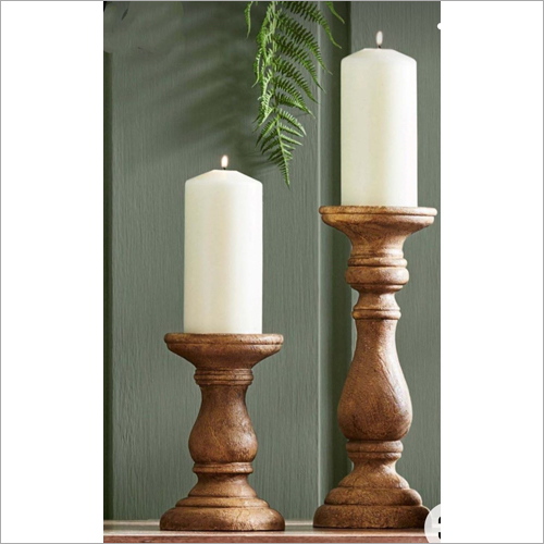 Wood M0006 Wooden Candle Stands