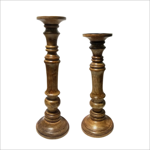 Wood M0006 Wooden Candle Stands