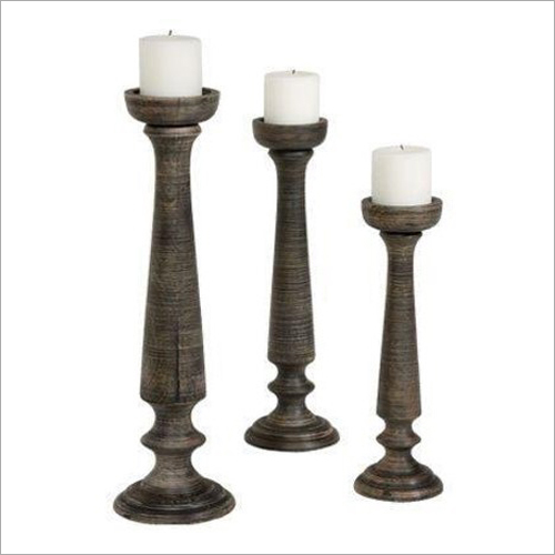 Wood M0006 Wooden Candle Stands