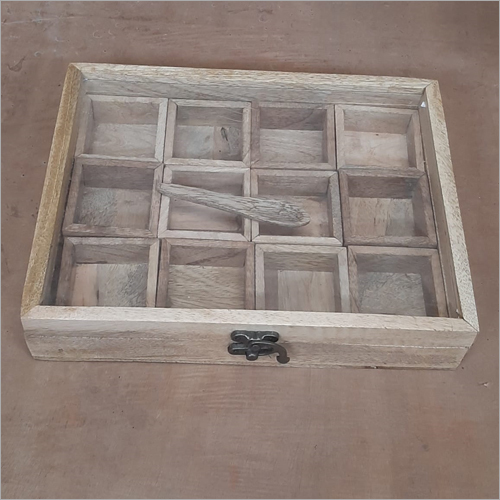 Wood M0028 Wooden Spice Box