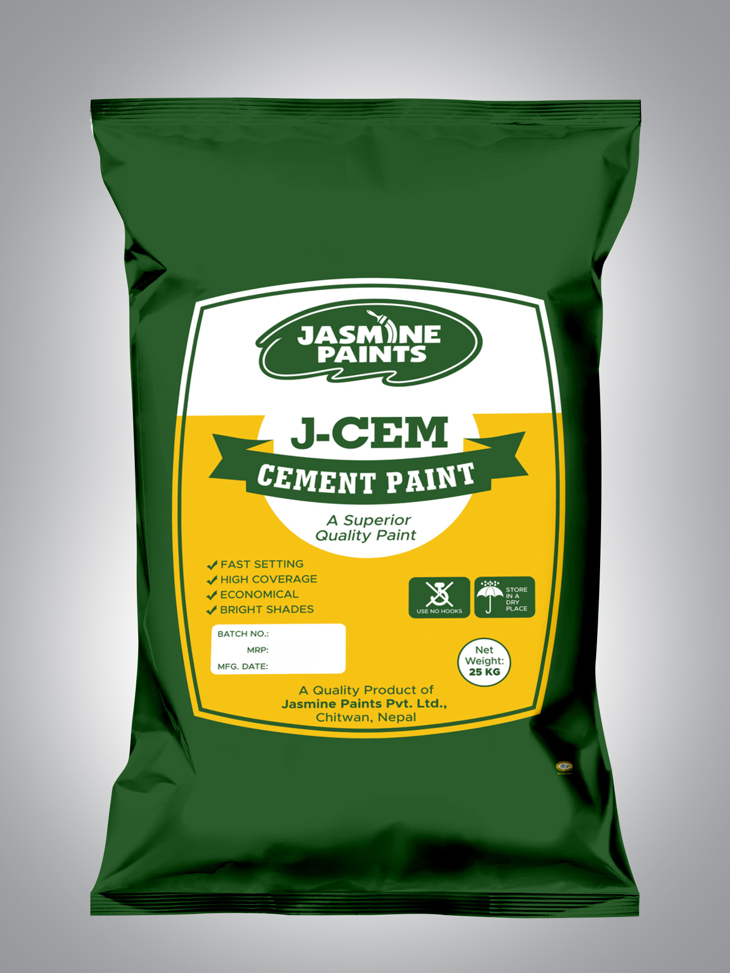 Cement Paints Packaging Printed Pouch - Pet, Customized Size, Soft Hardness, Spout Pouch Style | Cost-effective, Dimensional Accuracy, Easy To Use
