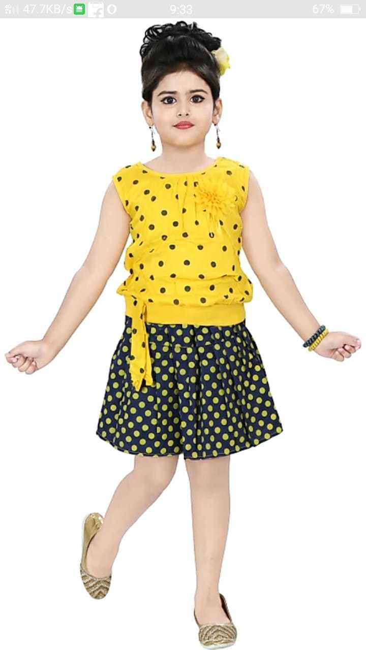 Girls Wear - Cotton Blend, Sleeveless, Trendy Style | Breathable, Non-toxic, Washable For Girls Age Up To 12 Years