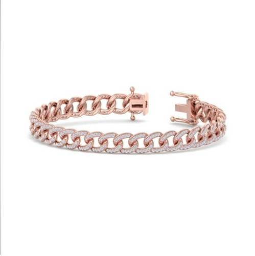 Men'S Designer Diamond Bracelet Diamond Carat Weight: 1.50 Carat