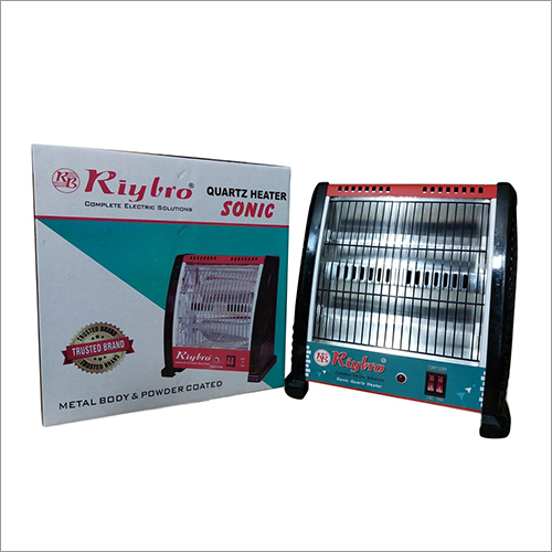 Quartz Heater - Metal, Portable Design | Black Finish, Efficient Electric Heating