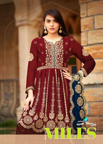 Your Choice Miles Readymade Peplum With Sarara Salwar Suits Catalog Wholesale