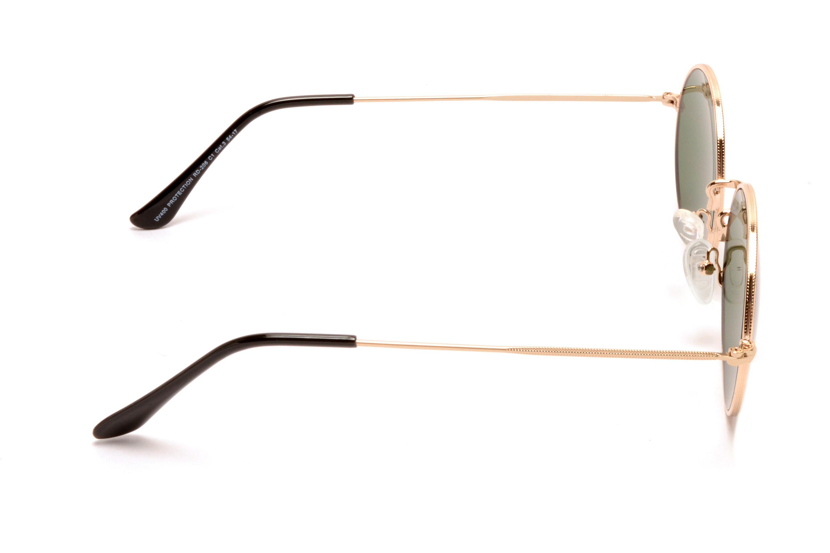 Roadies Rd-206-c1 Oval Sunglasses - Olive Green Lenses Golden Frame | Polarized Uv400 Protection 1 Year Warranty