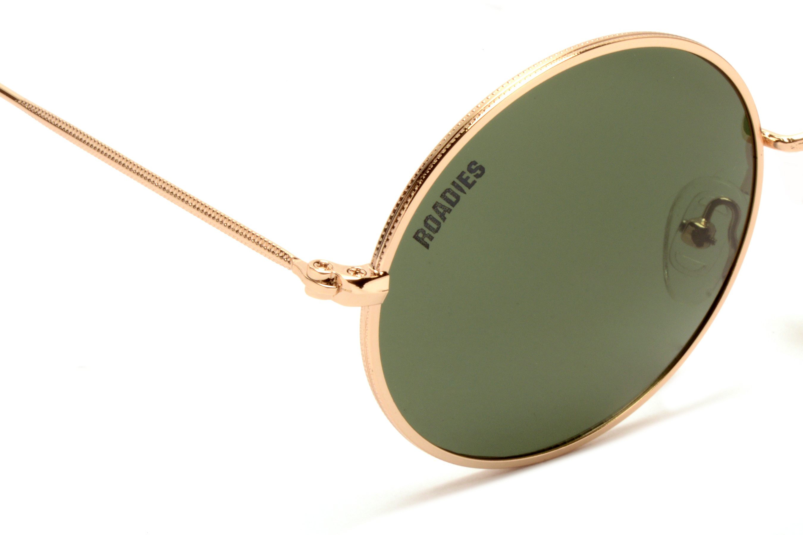 Roadies Rd-206-c1 Oval Sunglasses - Olive Green Lenses Golden Frame | Polarized Uv400 Protection 1 Year Warranty