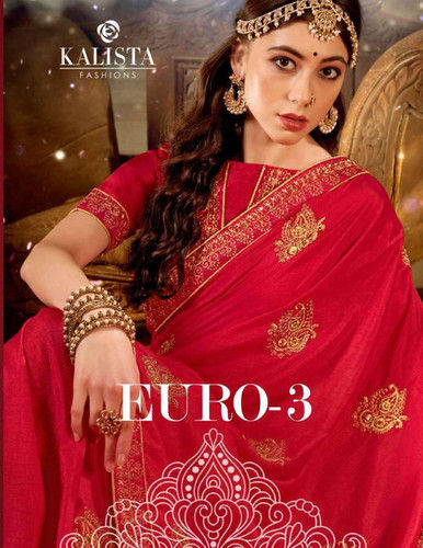 Kalista Fashions Euro Vol-2 Vichitra Silk Elegant Look Saree Catalog