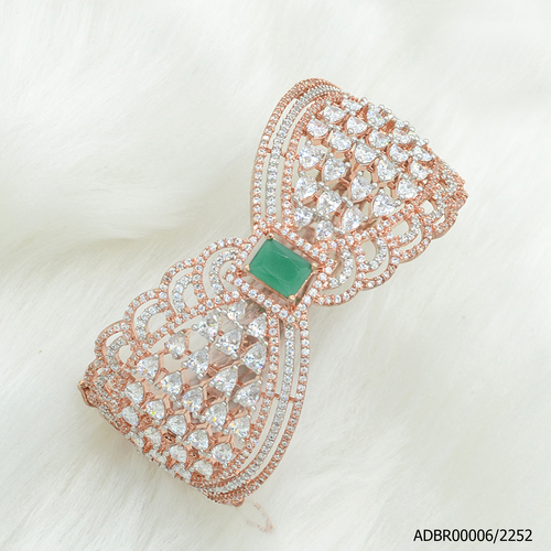 American Diamond White Rodium/ Rose Gold Plated Bracelet