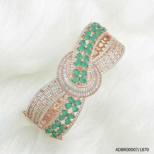 American Diamond White Rodium/ Rose Gold Plated Bracelet