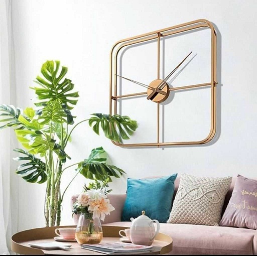 Home Decoration Wall Clock - Metal, 20 Inch Round | Luxurious Gold, Brass, Black, White Design, Customizable For Any Occasion