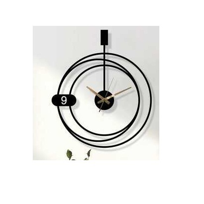 Metal Wall Mirror & Clock - 20 Inch Round Shape, Gold & Black Color Options | Customizable Luxury Home Decor For Elegant Style, Perfect Gift For Special Occasions