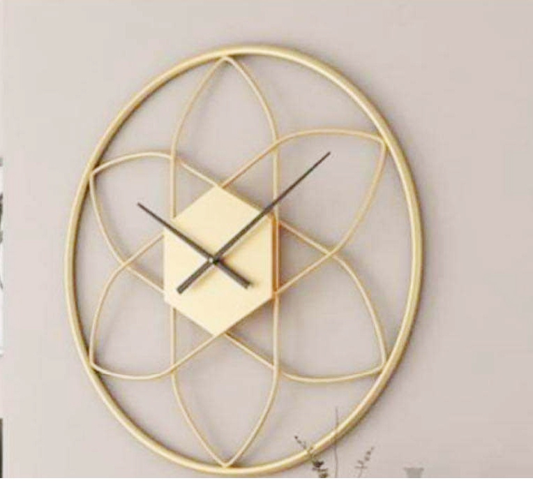 Metal Wall Mirror & Clock - 20 Inch Round Shape, Gold & Black Color Options | Customizable Luxury Home Decor For Elegant Style, Perfect Gift For Special Occasions