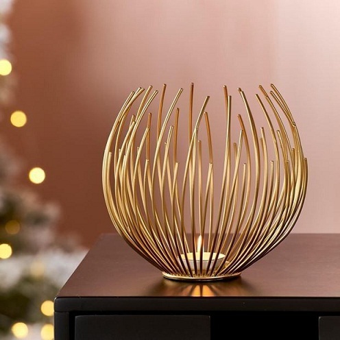 Candle Votive Holder - Handmade Iron Metal Design, Elegant Religious Style - Ideal For Birthdays, Holiday Decoration & Gift, Perfect For Home Or Spa