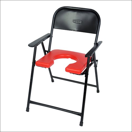 Stainless Steel Commode Chair - Customized Size, Color Coated Finish | 1 Seat, Indian Style Hospital Furniture