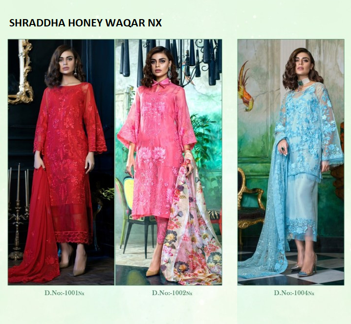 Shraddha Designer Honey Waqar Nx Pakistani Heavy Suits Catalog