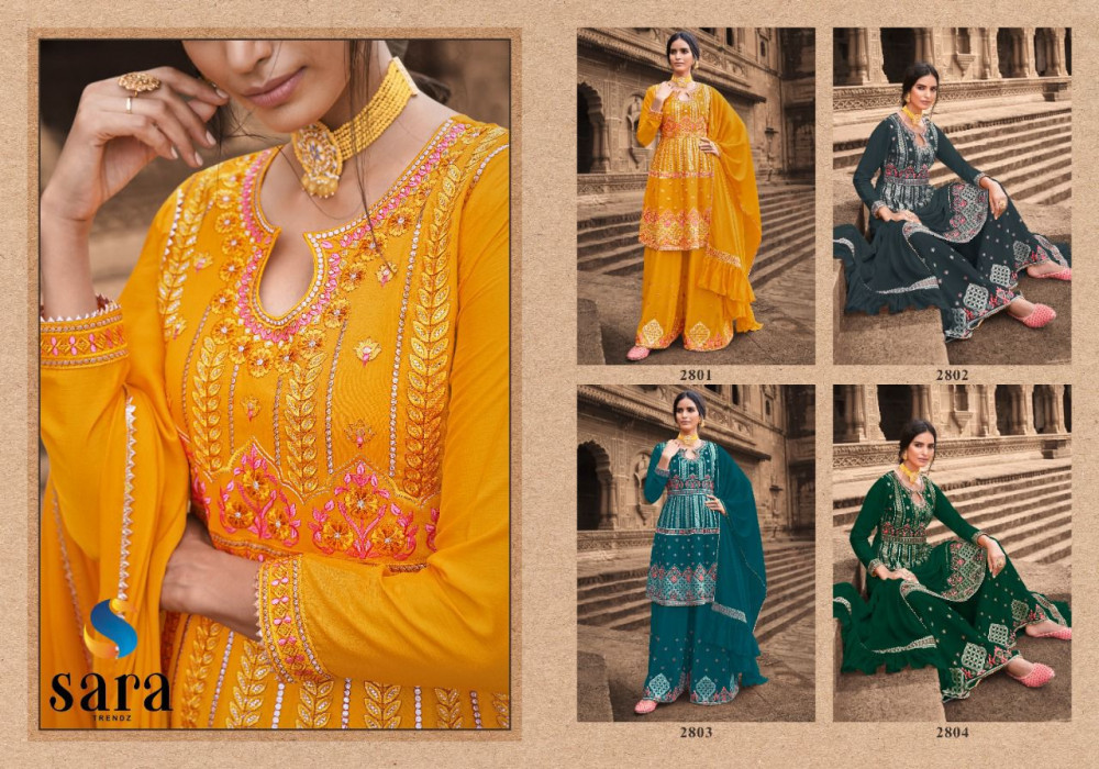 Sara Trendz Dhiryya 2801 Series Designer Salwar Kameez Catalog Collection