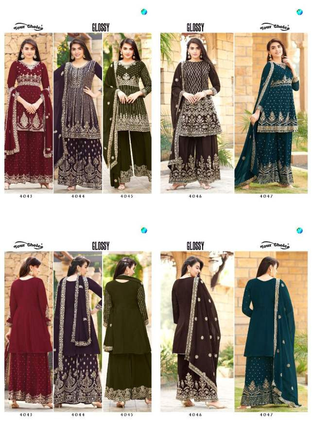 Your Choice Glossy Georgette Wear Designer Salwar Kameez Catalog Collection