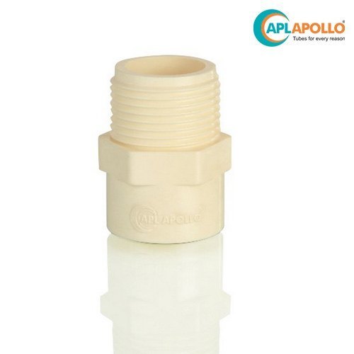 Male Adaptor - CPVC, 15-50 Mm Size Range, Polished Finish, Yellow Color, Male Connection