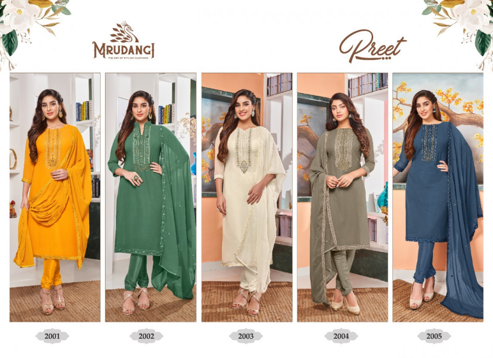 Mrudangi Preet 2001 Georgette Wear Designer Salwar Kameez Catalog