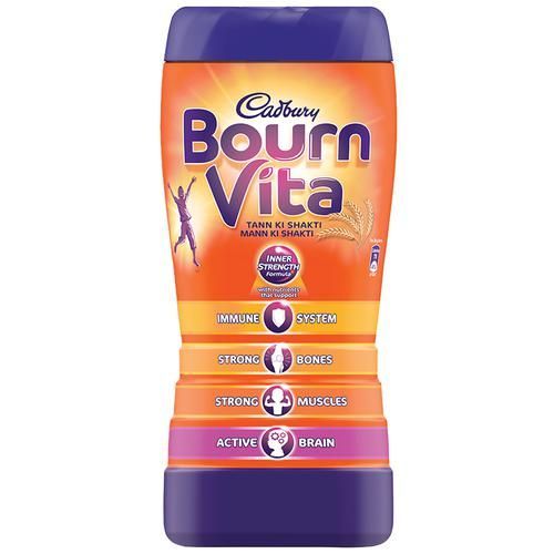 Cadbury Bournvita - 500g Malted Chocolate Drink Mix, Nutritious Energy Boost, Immunity Support, Brain Function Aid, Delicious Hot Or Cold