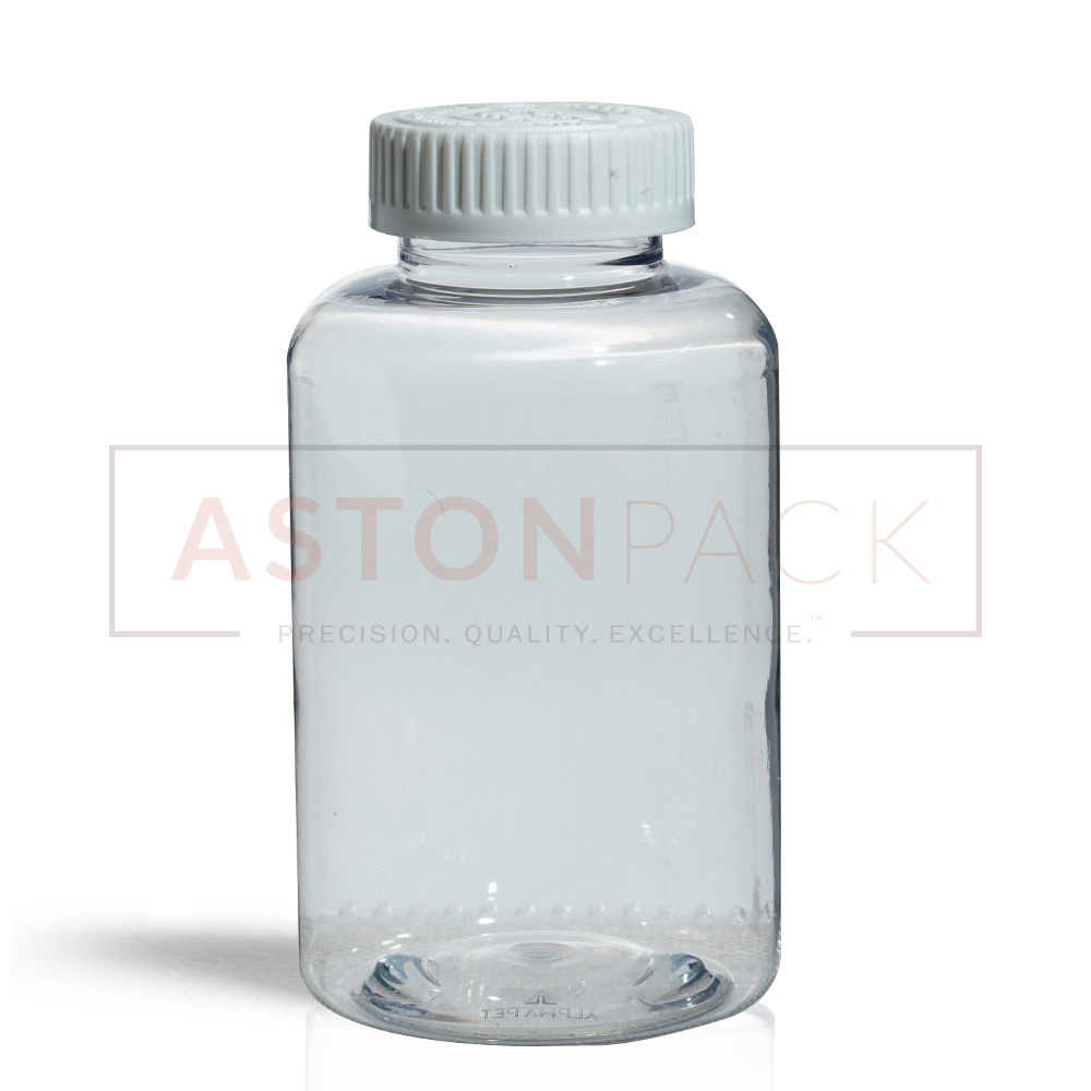 Pet Supplement Bottle - 500ml | Clear, 45-400 Neck Finish, 77.67mm Diameter, Automatic Filling Compatible, Pharma & Food Grade