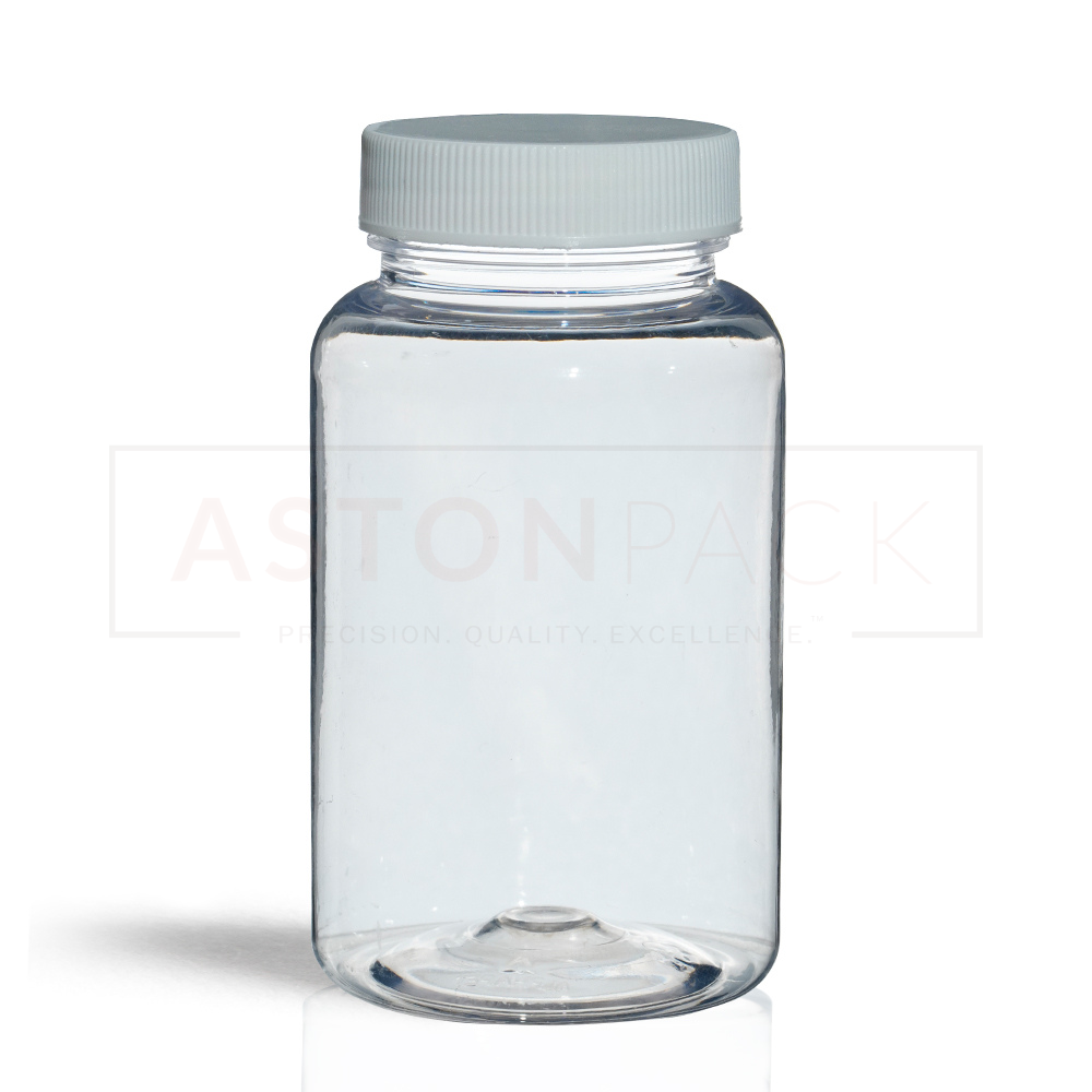 Pet Tablet / Capsule Round Clear Packer Bottle - 120ml - Color: Transparent