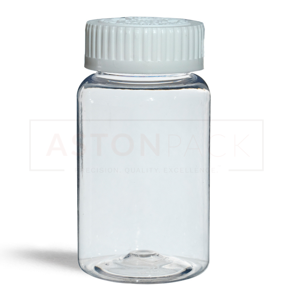 Pet Tablet / Capsule Round Clear Packer Bottle - 120ml - Color: Transparent