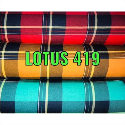 Printed Fabric - 100% Cotton, 57-58 Inch Width, Checked Design, 160-170 G/m3 Density | Colourfast, Lightweight, Quick Dry, Washable 