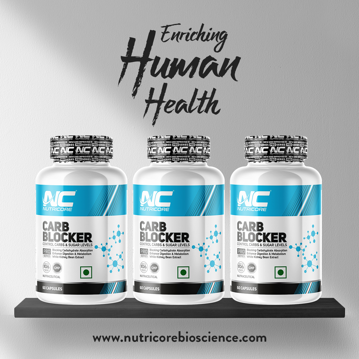 Carb Blocker Capsule - Enhanced Digestion & Metabolism Support | White Kidney Bean & Gymnema Sylvestre Extract 1 Capsule Daily
