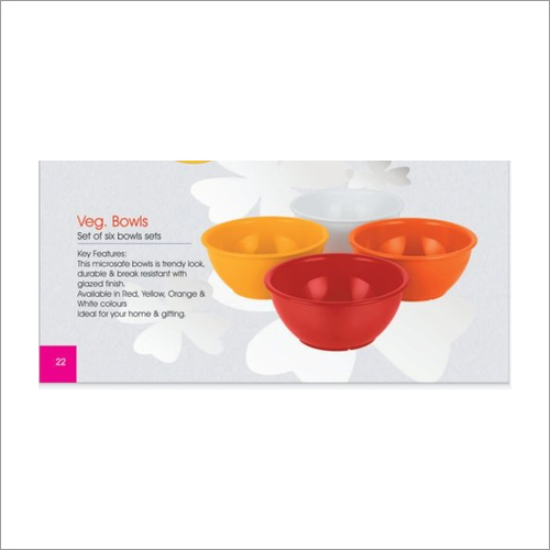 6 माइक्रोवेव बाउल का प्लास्टिक सेट