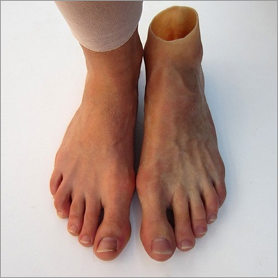 Silicone Foot Prosthesis - Silicone, Customizable Size Range, Skin Tone Color | Smooth Surface Finish, Lower Limb Prosthetic Replacement