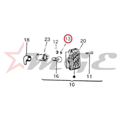फ्रंट ब्लिंकर के लिए टू व्हीलर पार्ट्स लॉक वॉशर