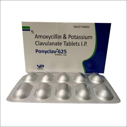 Amoxycillin And Potassium Clavulanate Tablets IP - 625 mg Strength | General Medicines for Adults, Cool & Dry Storage