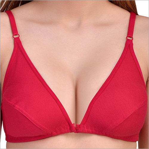 Red Front Open Bra - All Sizes, Red Color | Front Open Design For Women, Plain Pattern For Everyday Comfort