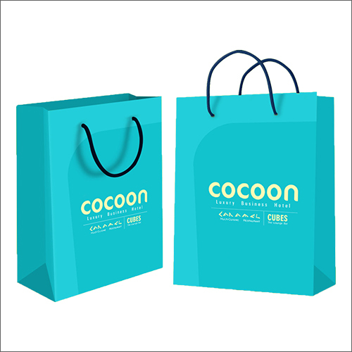 डिस्पोजेबल थ्रेड हैंडल पेपर कैरी बैग