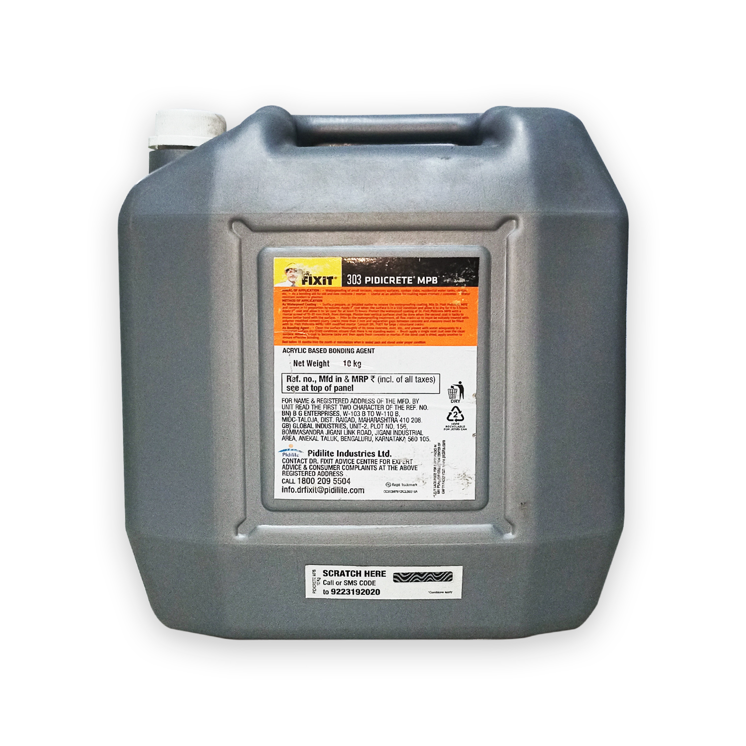 White Dr. Fixit 10 Kg 303 Pidicrete