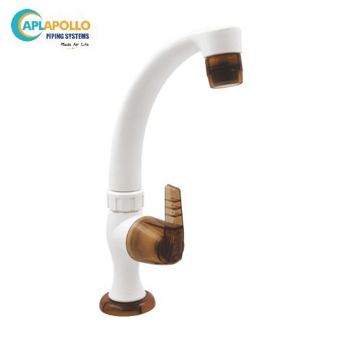 व्हाइट-ब्राउन अपोलो एक्सट्रीम लॉन्ग नेक पिलर कॉक